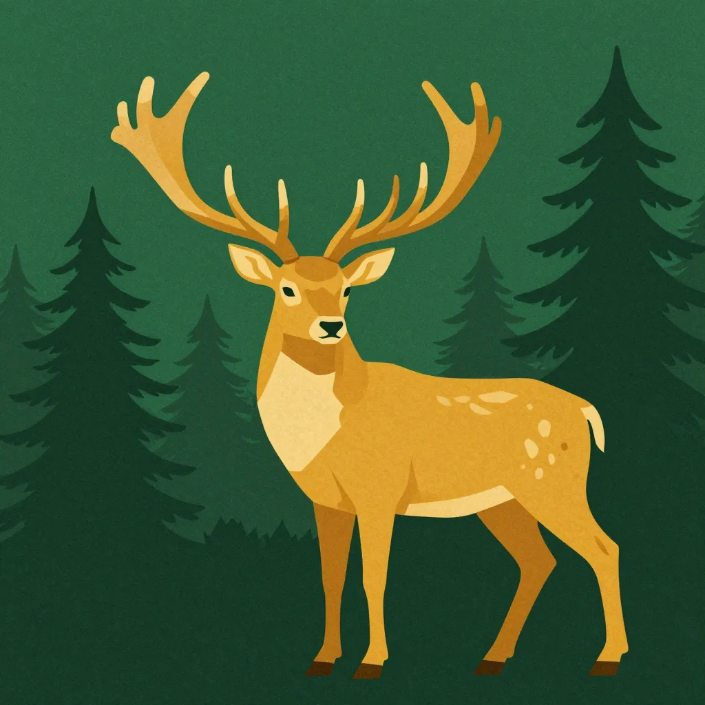 Eine Vektordarstellung von einem Hirsch